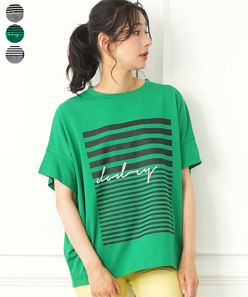 Biba 【 Printed T-Shirt Women 】 ファッション レディースファッション トップス Tシャツ カットソー レディース トップス Tシャツ 変形 変形Tシャツ デザイントップス 上品