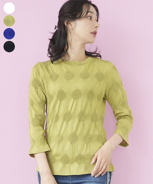 ５７３４【新品】婦人服レディースミセストップスカットソー暖かチュニック薄手ニット 2412403.jpg
