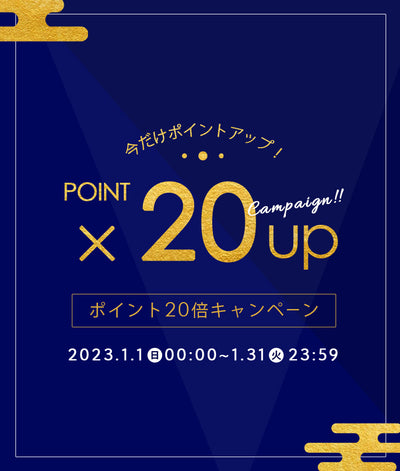 2023/1/1～　ポイントアップ×20倍！