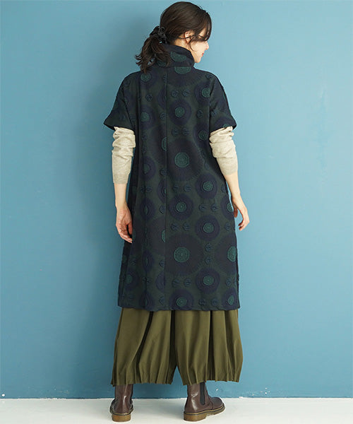 ジャガードサークル模様ワンピース 06-1403