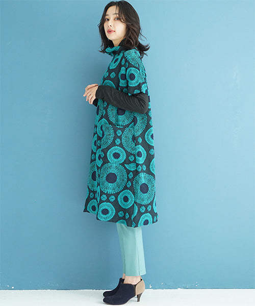 ジャガードサークル模様ワンピース 06-1403