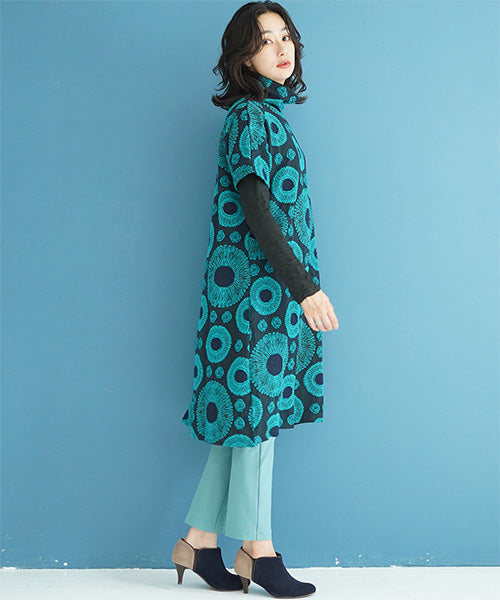 ジャガードサークル模様ワンピース 06-1403