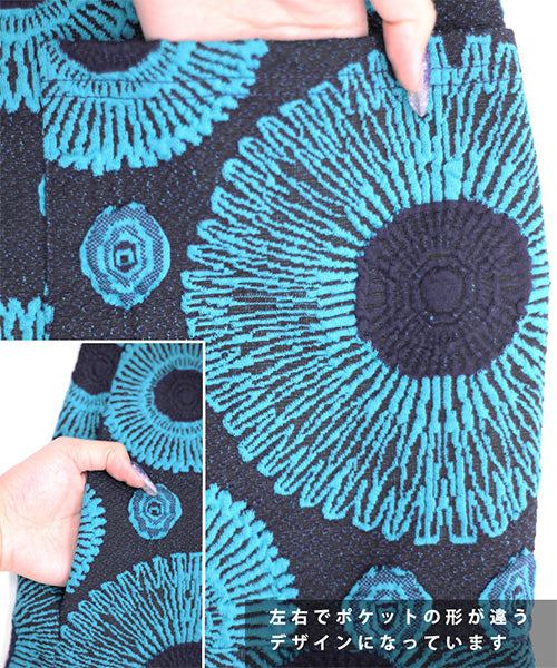 ジャガードサークル模様ワンピース 06-1403