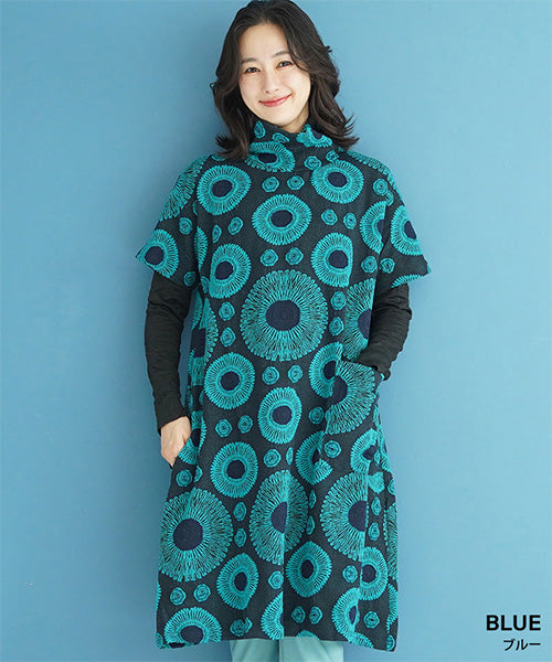 ジャガードサークル模様ワンピース 06-1403