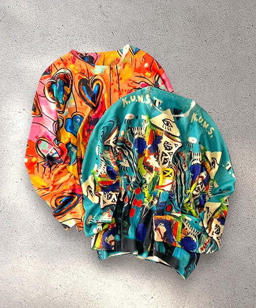 カラフル転写プリントニット 06-2677