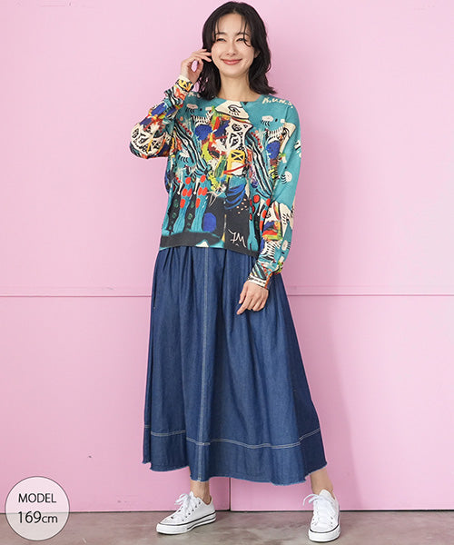 カラフル転写プリントニット 06-2677