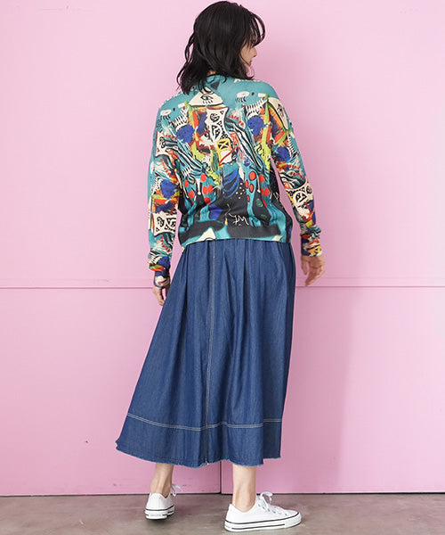 カラフル転写プリントニット 06-2677