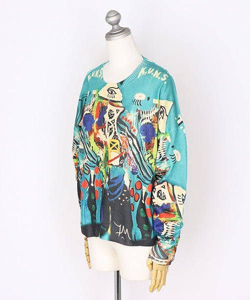 カラフル転写プリントニット 06-2677