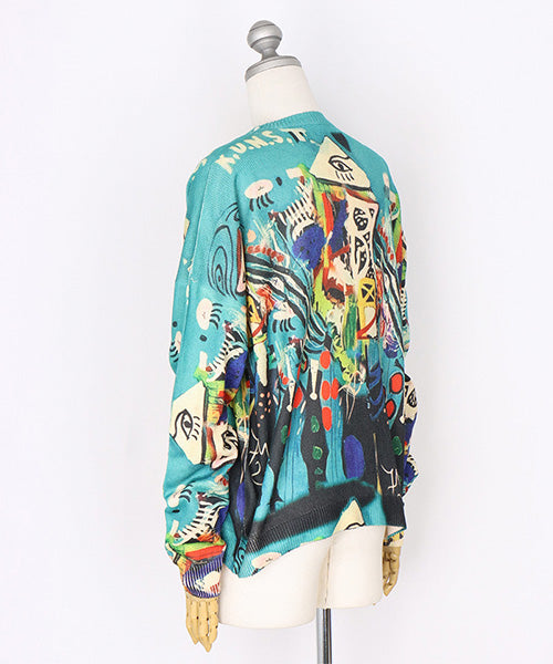 カラフル転写プリントニット 06-2677