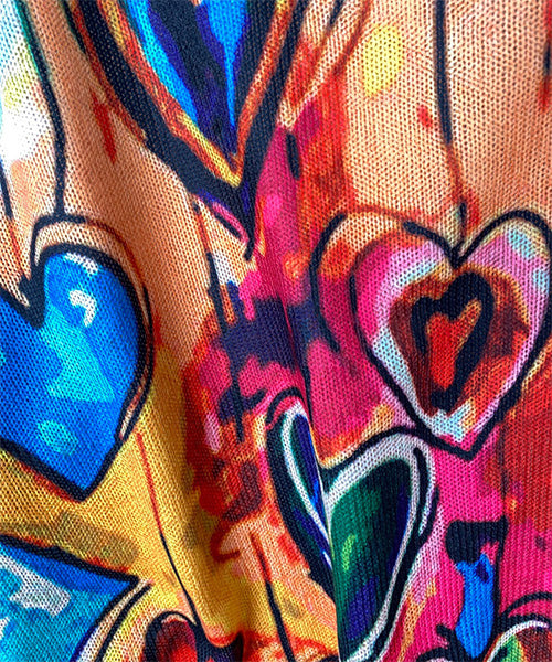 カラフル転写プリントニット 06-2677