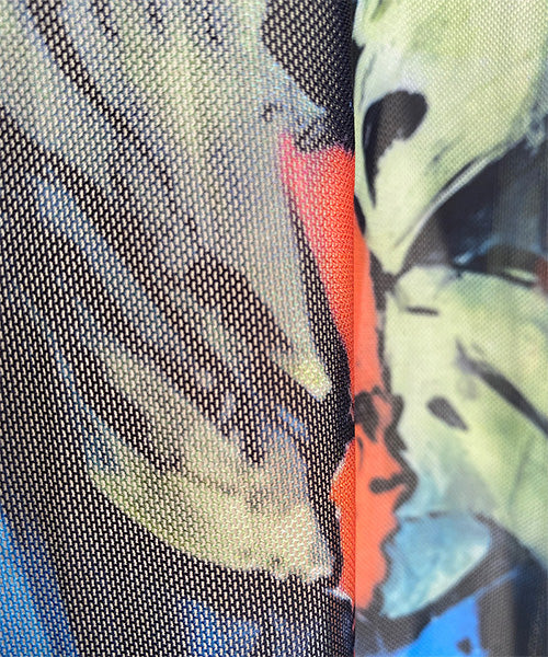 シアー花柄ストレッチメッシュ長袖カットソー 06-2700