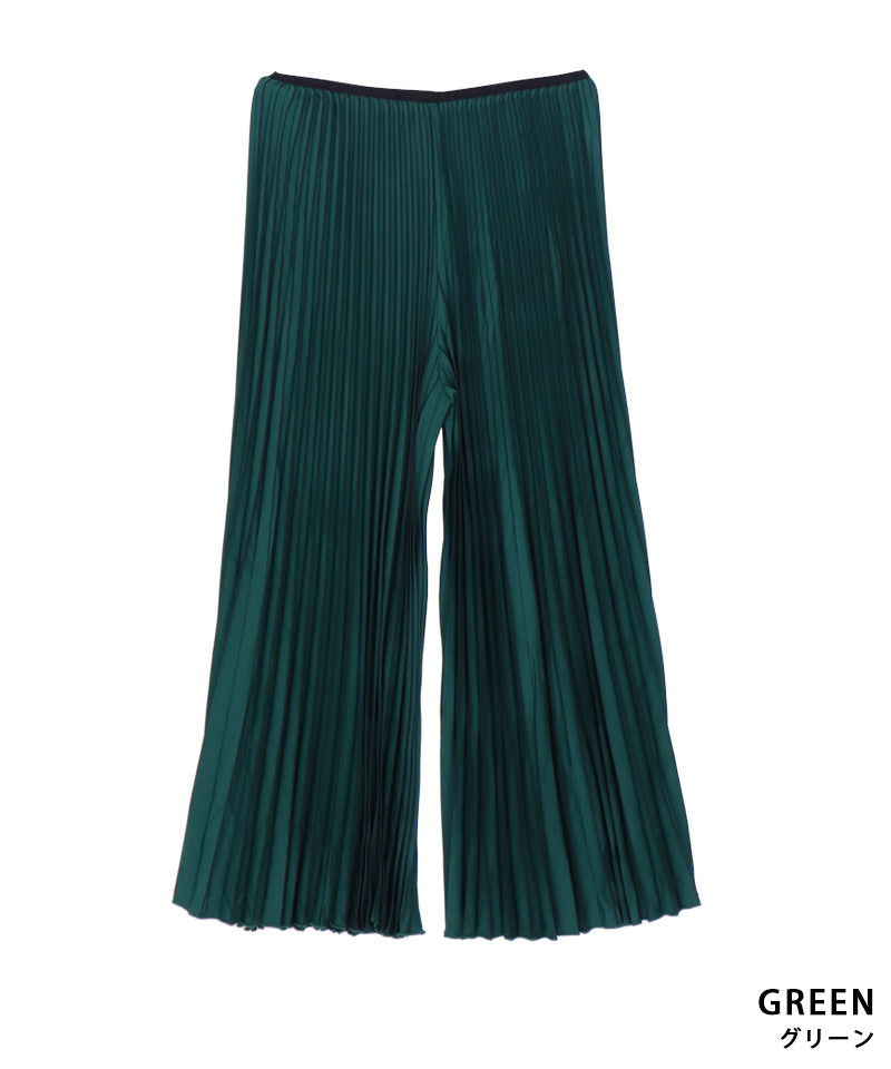 ウエストゴムプリーツワイドパンツ 06-2703