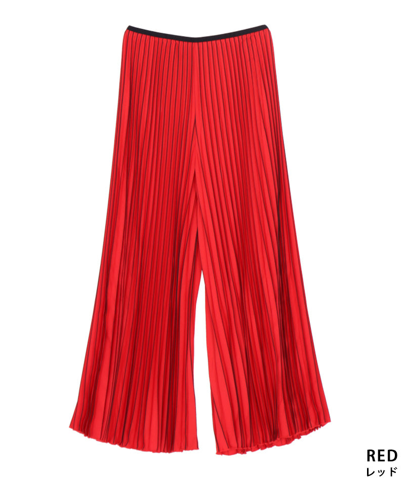 ウエストゴムプリーツワイドパンツ 06-2703