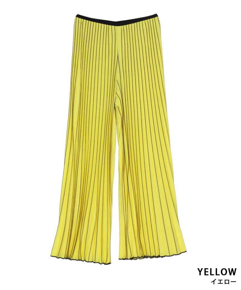 ウエストゴムプリーツワイドパンツ 06-2703