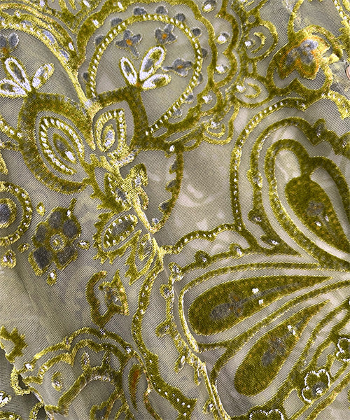 ペイズリー柄フロッキーシアーブラウス 06-2891