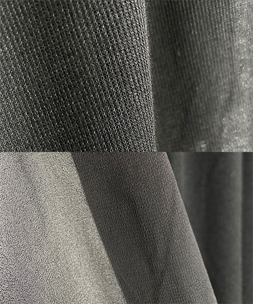 ニット×シフォン切替ロングカーディガン 06-2896
