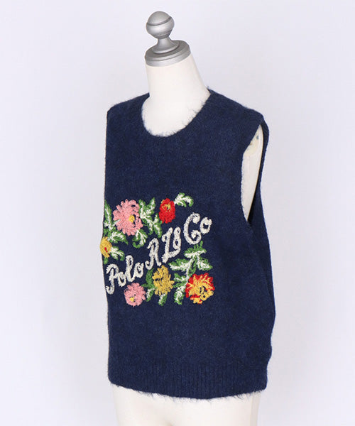 【希少】 ケイタマルヤマ リネン100% ベスト 刺繍 花柄 フリンジ 希少】 ケイタマルヤマ リネン100% ベスト 刺繍 花柄 フリンジ