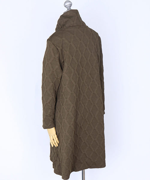 ダイヤ柄切替オフタートルチュニック 06-2931