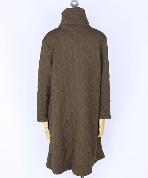 ダイヤ柄切替オフタートルチュニック 06-2931