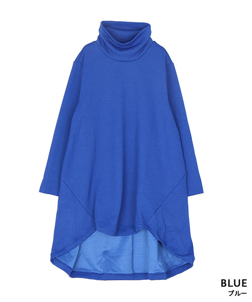 ハイネック裾前後差切替チュニック 06-2932