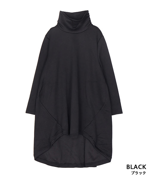 ハイネック裾前後差切替チュニック 06-2932