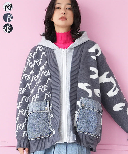 kolorカラー　ドッキングニット　カーディガン　Mサイズ　日本製　極美品 kolorカラー ドッキングニット カーディガン Mサイズ 日本製 極美品 未