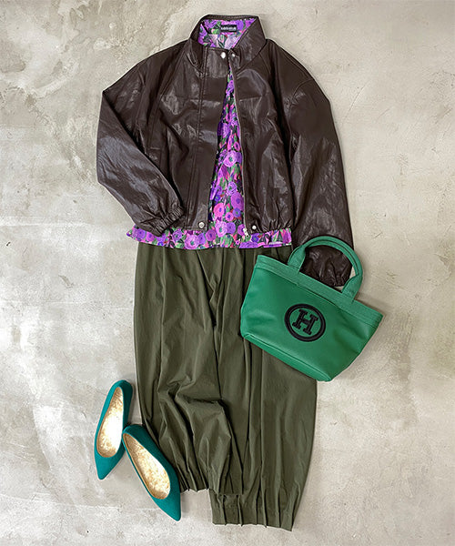 綿100％カラフルフラワーアートプリントシャツブラウス 06-2972