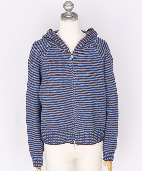 ボーダーニットジップパーカー 06-3004