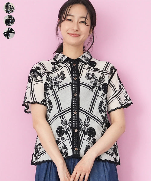シャツ/ブラウス(半袖/袖なし) theVirgins flower mesh tops theVirgins flower mesh topsの通販 by ✿✿✿｜ラクマ