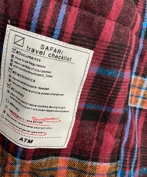 フード付き裏毛チェックシャツジャケット 06-3028