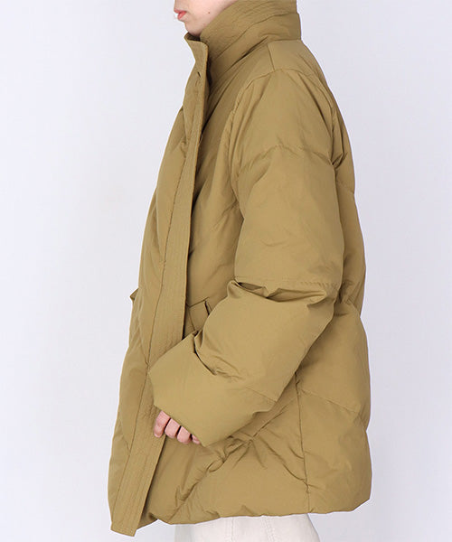 ベルト付きアシンメトリーショートダウンジャケット 06-3053｜40代 50