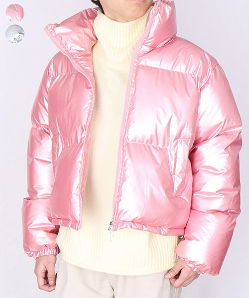 シャイニーカラー中綿ショートジャケット 06-3062｜40代 50代 60代