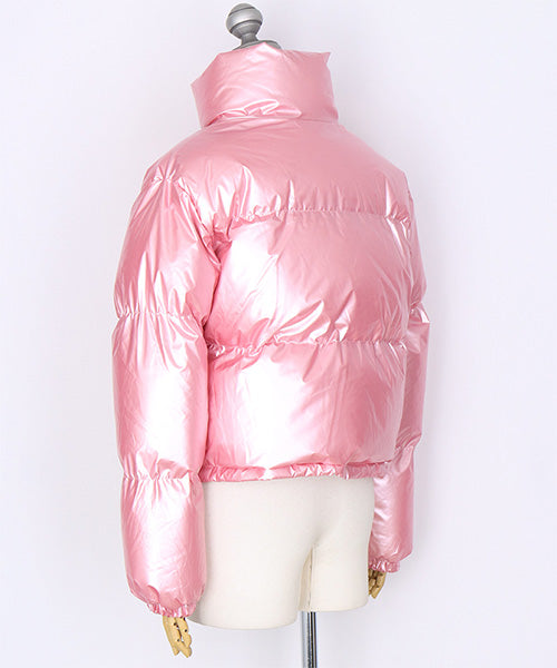 シャイニーカラー中綿ショートジャケット 06-3062｜40代 50代 60代