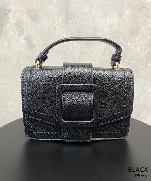 ベルトデザインスクエアショルダーバッグ 12-1091｜40代 50代 60代