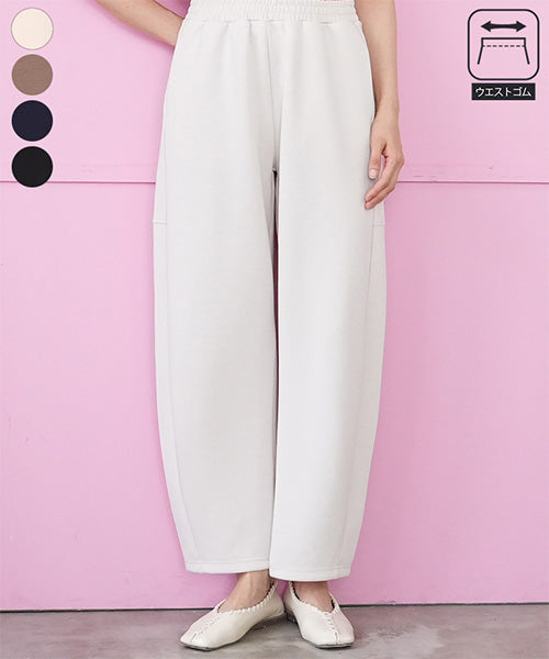 ウエストゴムエアリーダンボールカーブパンツ 1325001025｜40代 50代