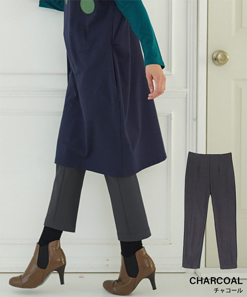 【秋冬】日本製ストレッチハイウエスト裏起毛チュニックパンツ 25621