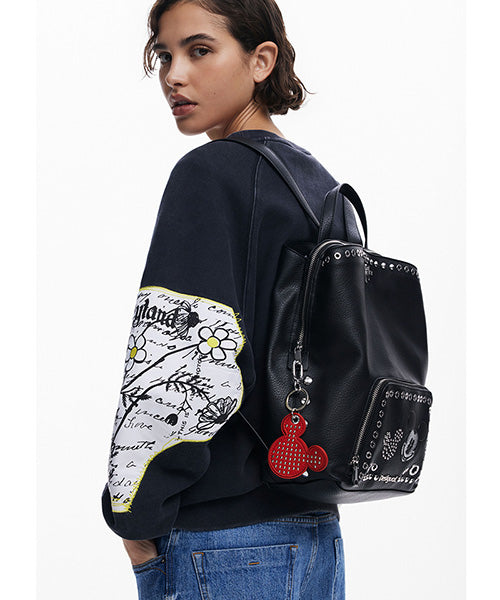 Desigual リュック Disney コラボ ミッキーマウス ブラック ミッキーマウス™ スタッズ付きリュックサック I Desigual.com