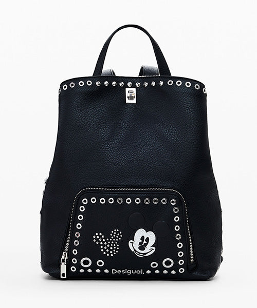 【新品未開封】Desigual ミッキーマウス レザーリュック Desigual デイバック リュック ミッキーマウス刺繍ミディアム
