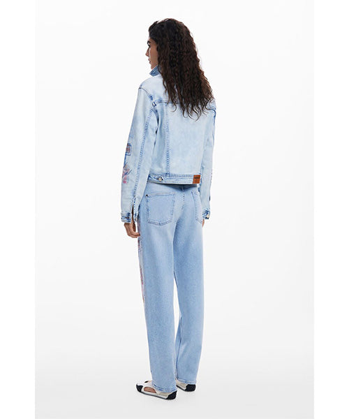 Desigual パッチ付きデニムジャケット 25SWED03