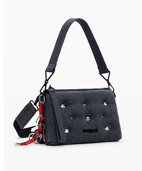 ミッキーデニムのミディアムショルダーバッグ Desigual 25WAXD08｜40代