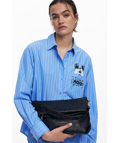 ミッキー ミッキーマウスサイズフェイクレザーフラップハンドバッグ Desigual