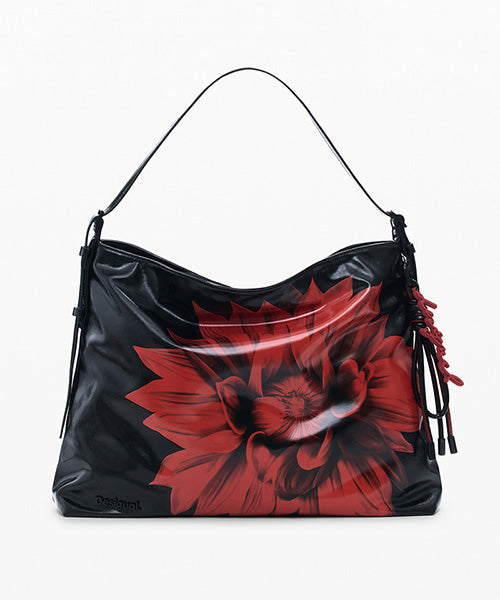 レザー風花プリントショルダーバッグ Desigual 25WAXP89｜40代