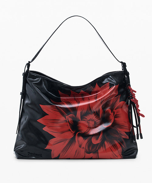 レザー風花プリントショルダーバッグ Desigual 25WAXP89｜40代