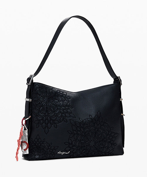 刺繍入りミディアムサイズのレザー風バッグ Desigual 25WAXPA0