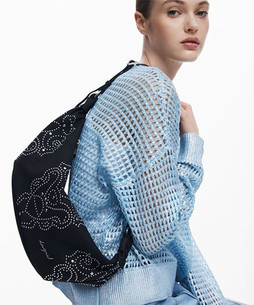 小さなスタッズ付きフェイクレザーハンドバッグ Desigual 25WAXPBG