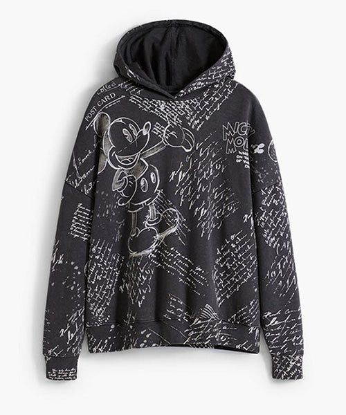 ミッキーレタリング スウェットシャツパーカー Desigual 25WWSK03｜40