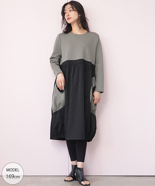 ★OMMO キルティング バルーンワンピース★ ommo キルティングバルーンワンピース