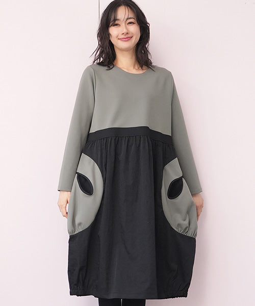 ★OMMO キルティング バルーンワンピース★ ommo キルティングバルーンワンピース