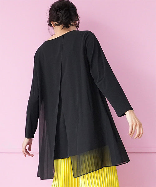 シフォンレイヤード風フレアチュニック 26-0123