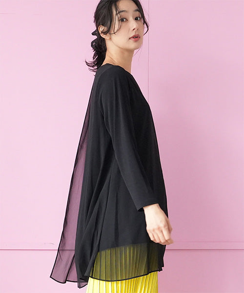 シフォンレイヤード風フレアチュニック 26-0123